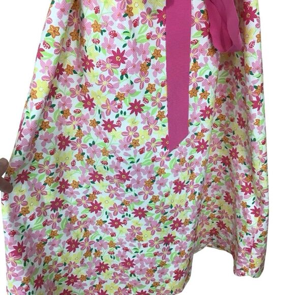 Lilly Pulitzer‎ Pink Floral Strapless Scalloped Hem Dress 8 - Picture 3 of 11